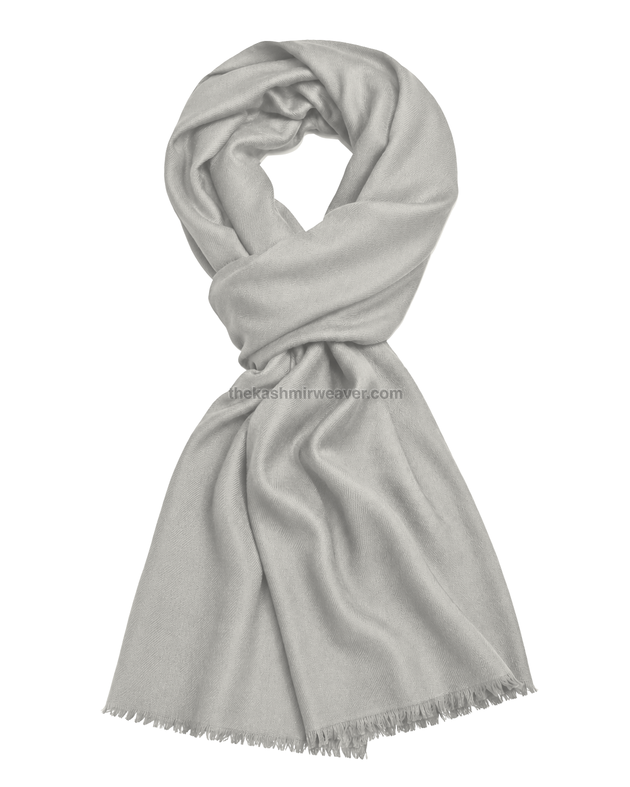 Off-White White Cashmere Pashmina Shawl — flat view