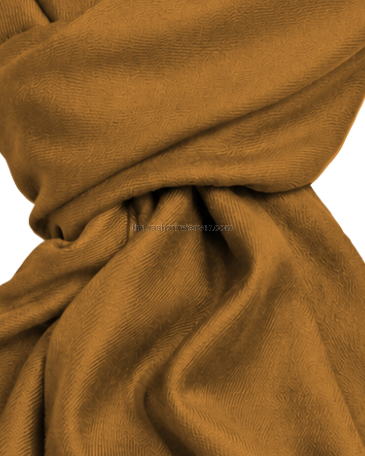 Orange Cashmere Pashmina Shawl — close-up texture zoom
