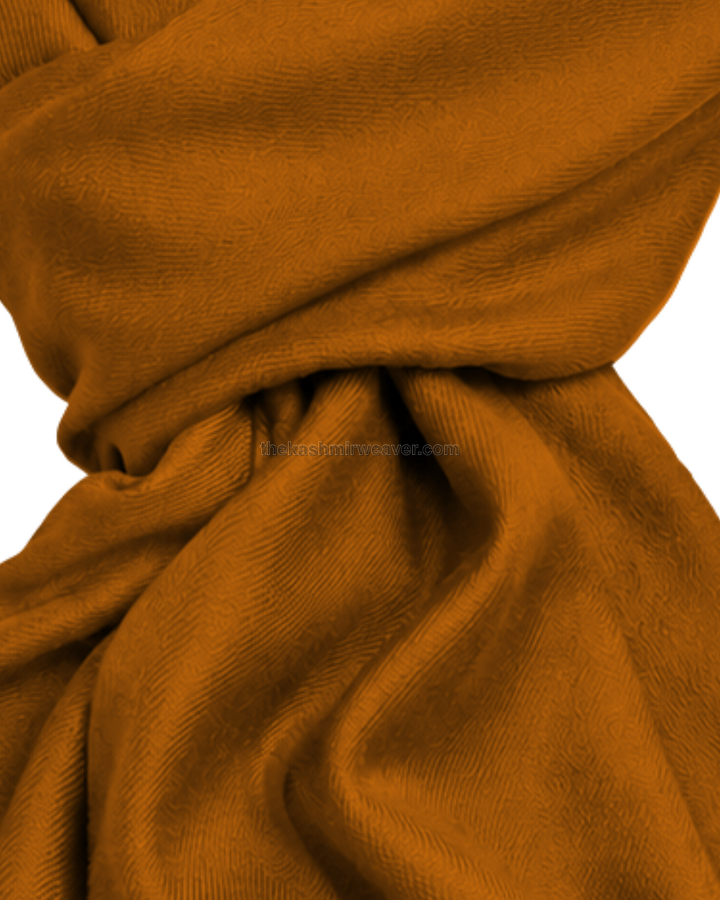 Orange Cashmere Pashmina Shawl — close-up texture zoom