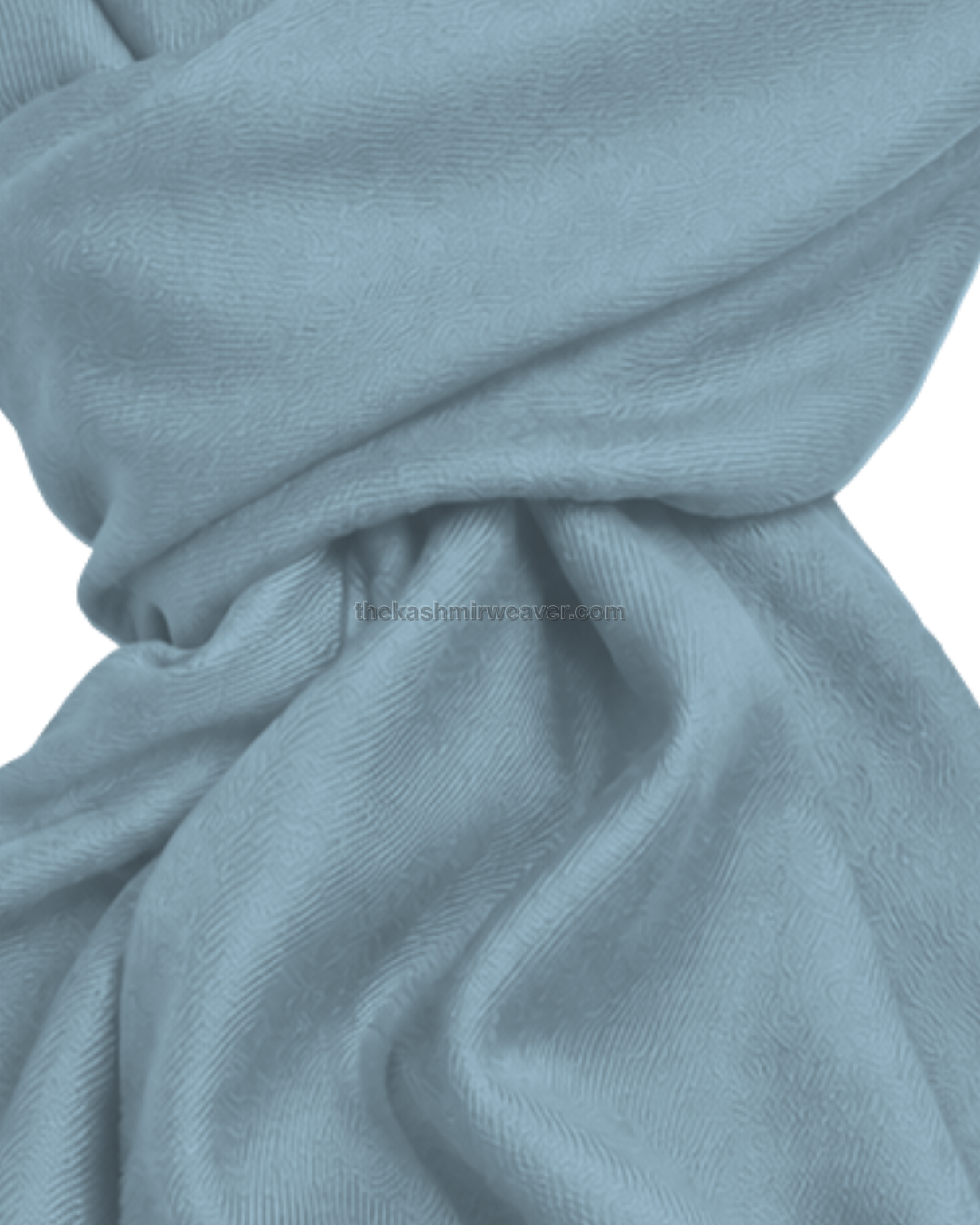 Teal-Pastel Blue Cashmere Pashmina Shawl — close-up texture zoom