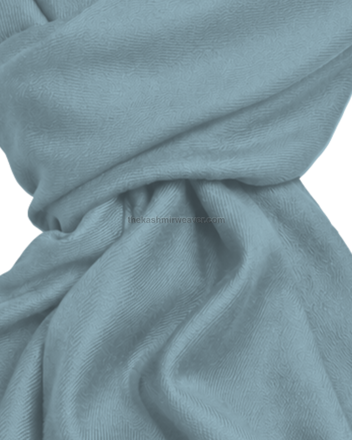 Ice Blue Cashmere Pashmina Shawl — close-up texture zoom