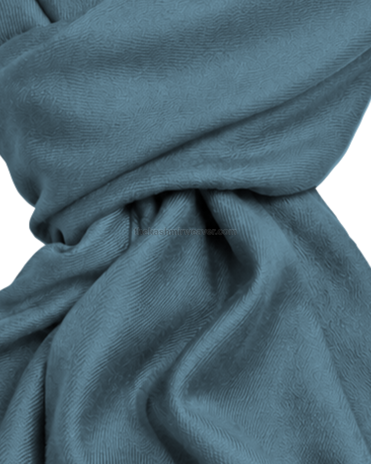 Ice Blue Cashmere Pashmina Shawl — close-up texture zoom