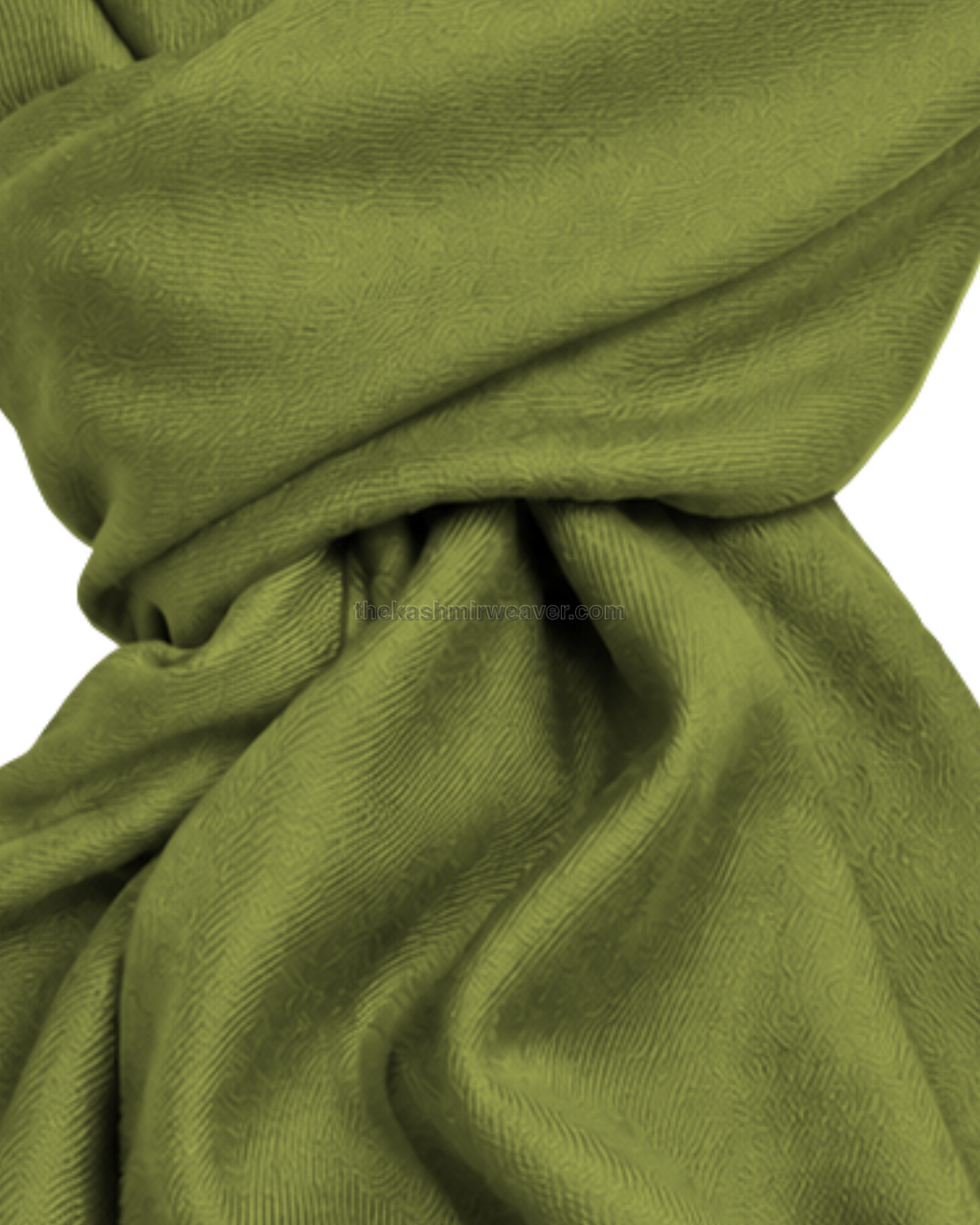 Chartreuse Green Cashmere Pashmina Shawl — close-up texture zoom
