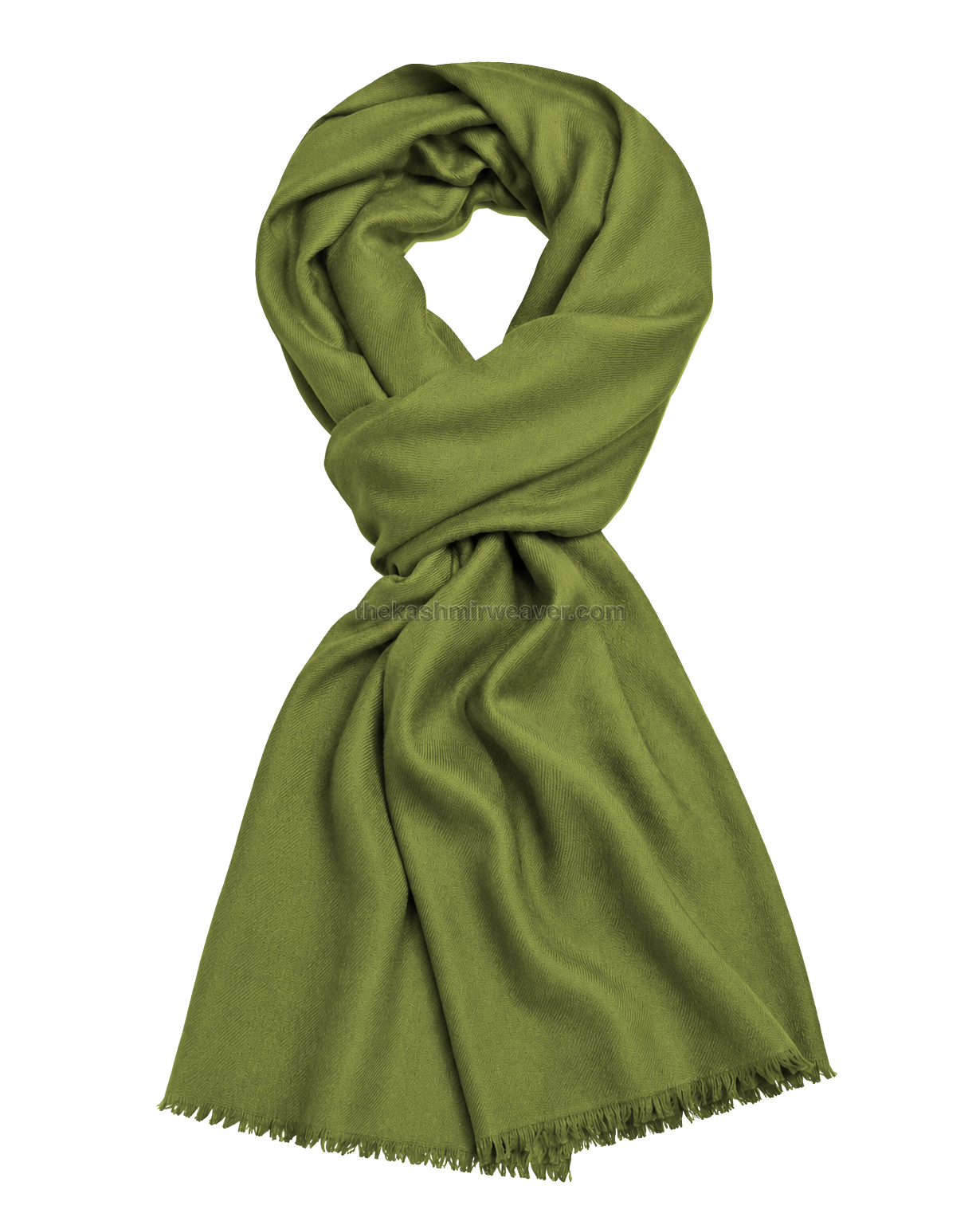 Chartreuse Green Cashmere Pashmina Shawl — flat view