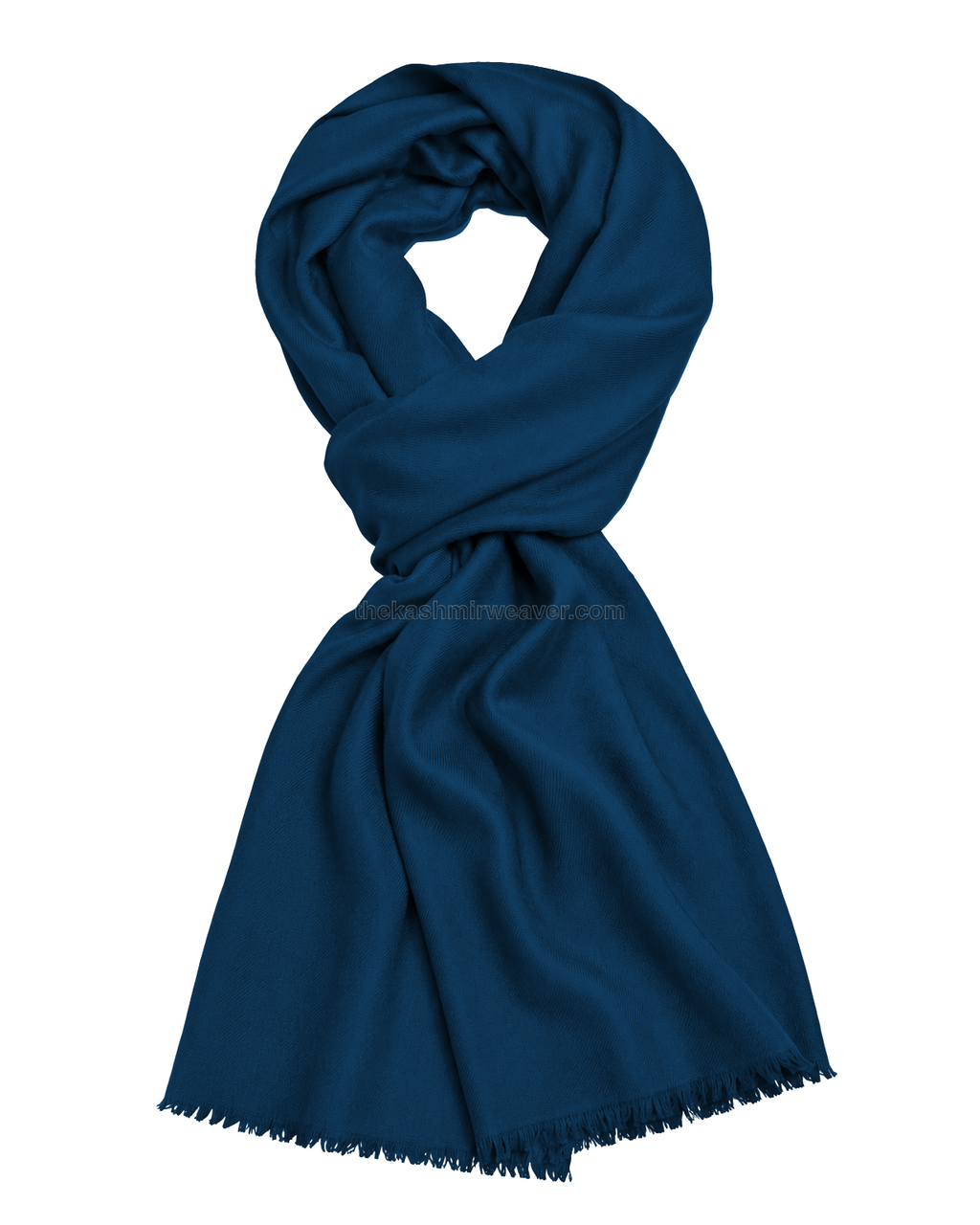 Royal Blue Cashmere Pashmina Shawl — flat view