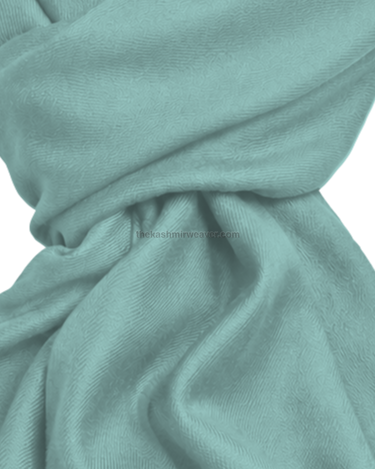 Mint Green Cashmere Pashmina Shawl — close-up texture zoom