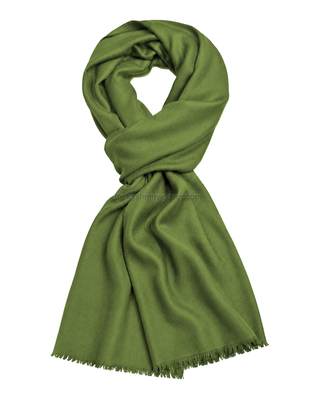 Chartreuse Green Cashmere Pashmina Shawl — flat view