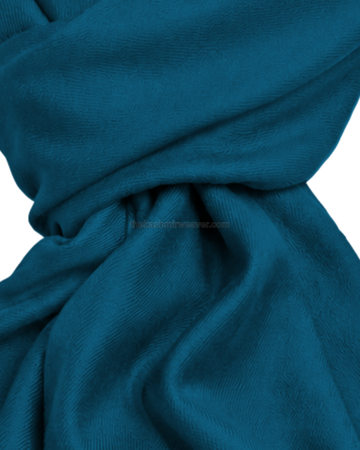Blue Cashmere Pashmina Shawl — close-up texture zoom