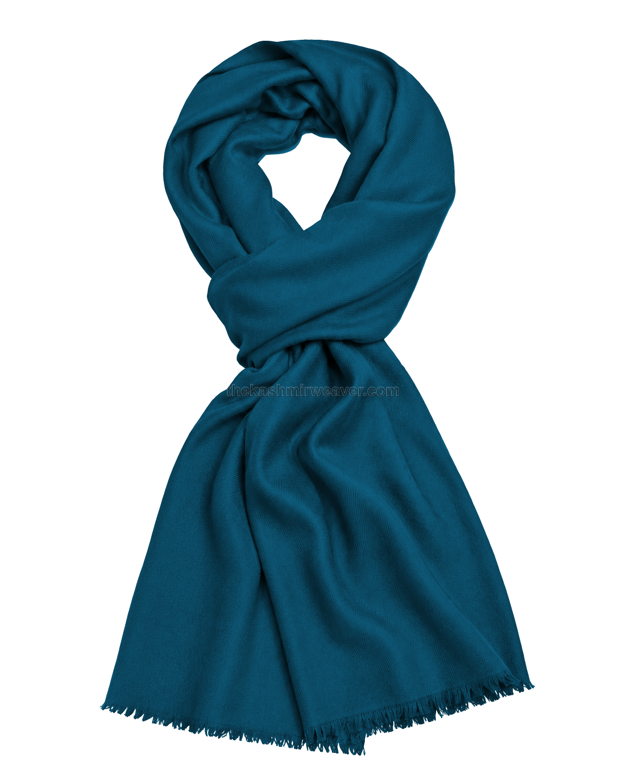 Blue Cashmere Pashmina Shawl — flat view