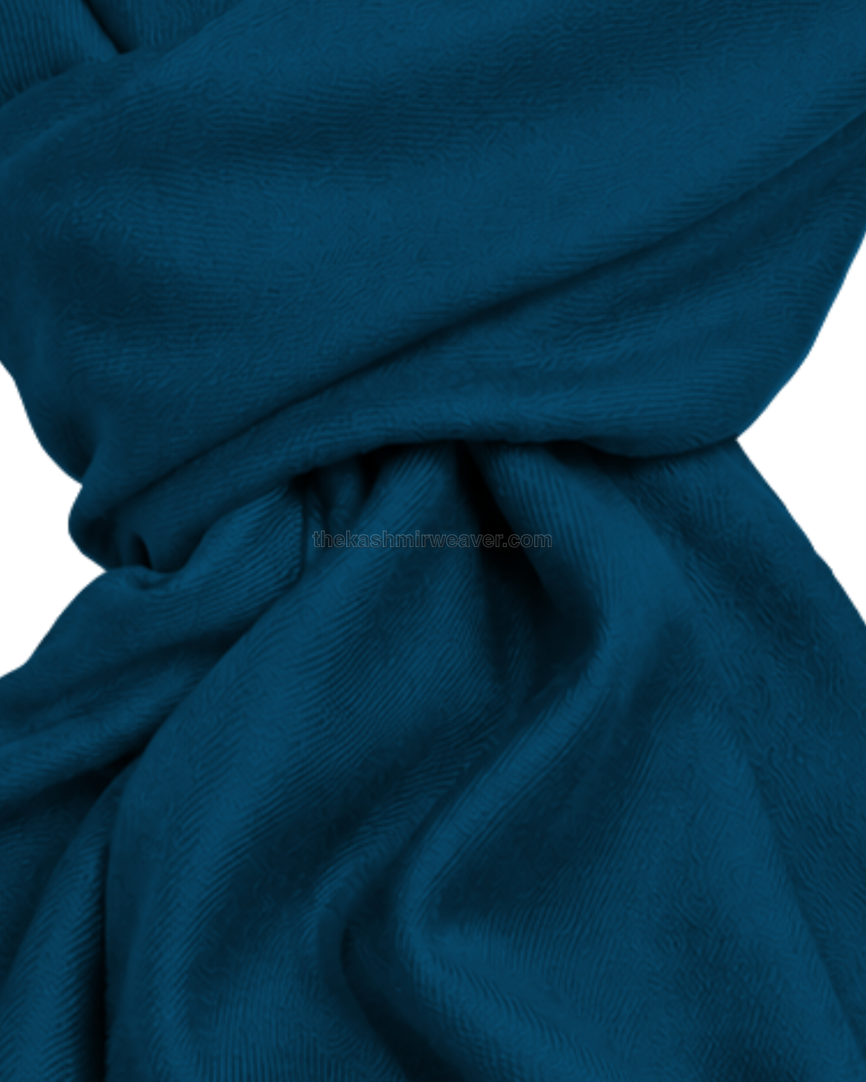 Royal Blue Cashmere Pashmina Shawl — close-up texture zoom