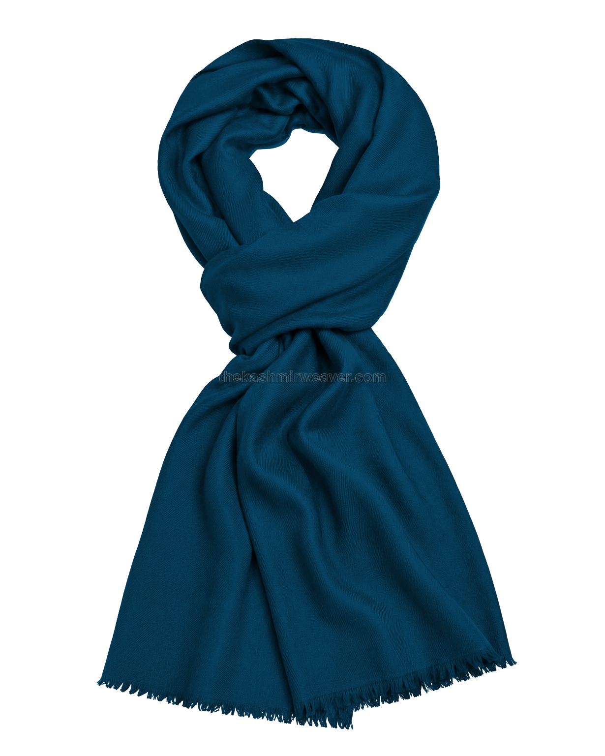Royal Blue Cashmere Pashmina Shawl — flat view