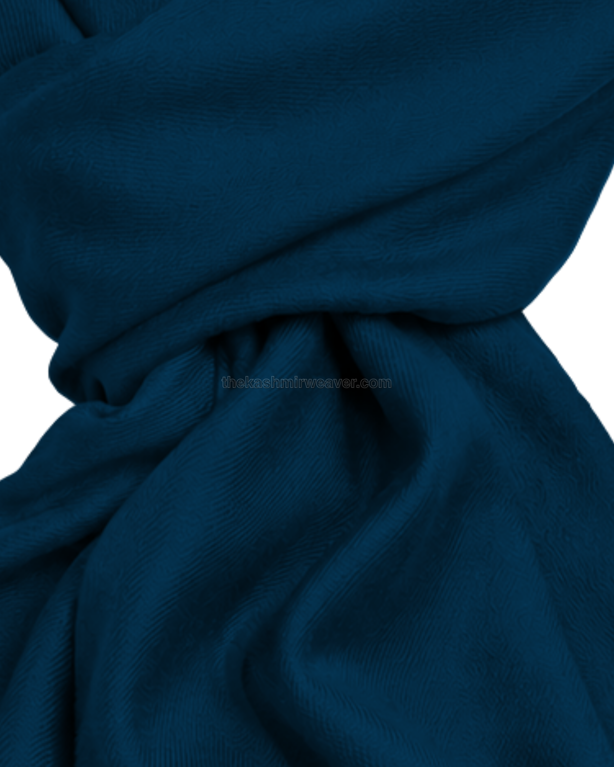 Navy Blue Cashmere Pashmina Shawl — close-up texture zoom