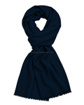 Dark Navy Blue Cashmere Pashmina Shawl — flat view
