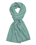 Mint Green Cashmere Pashmina Shawl — flat view