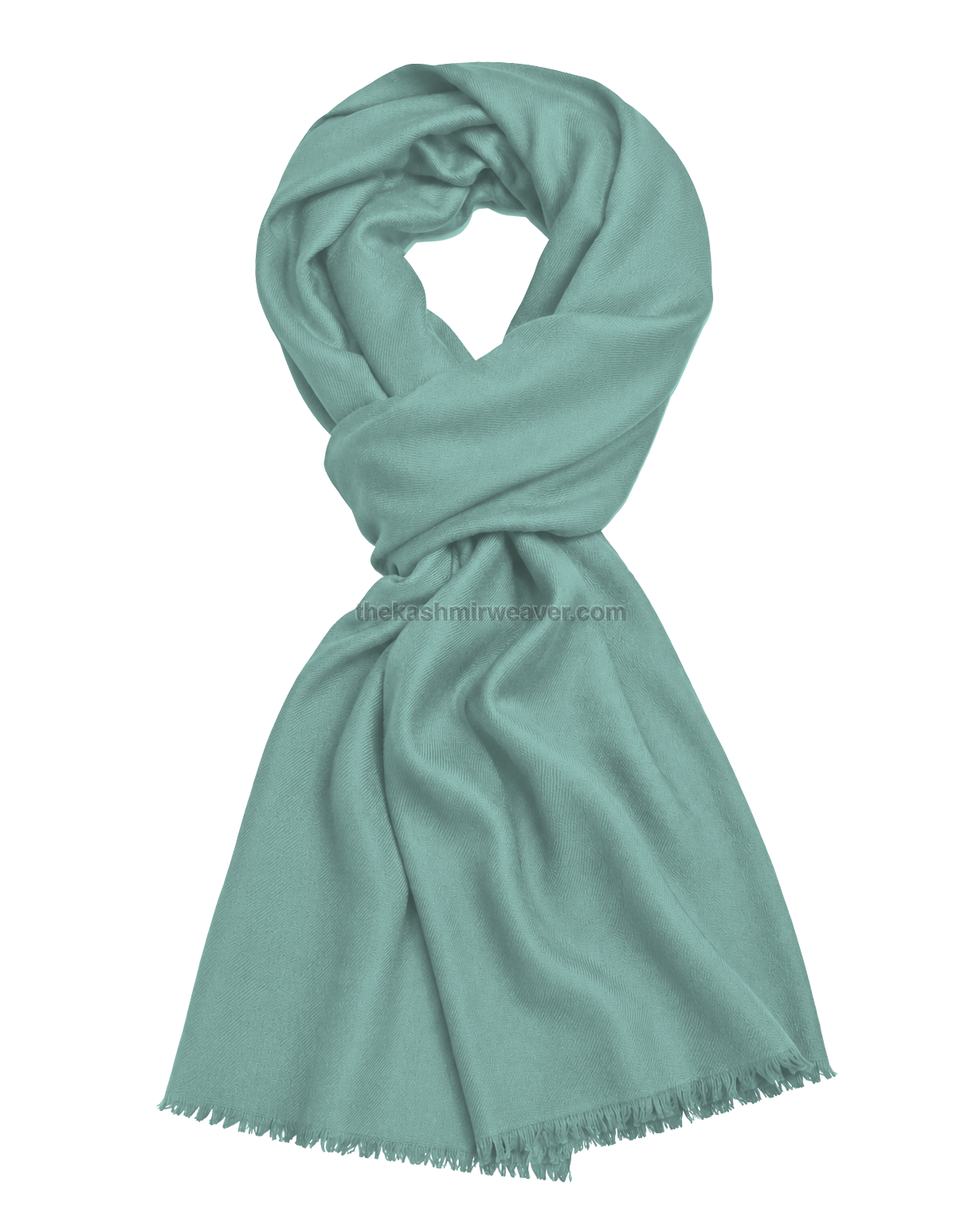 Mint Green Cashmere Pashmina Shawl — flat view