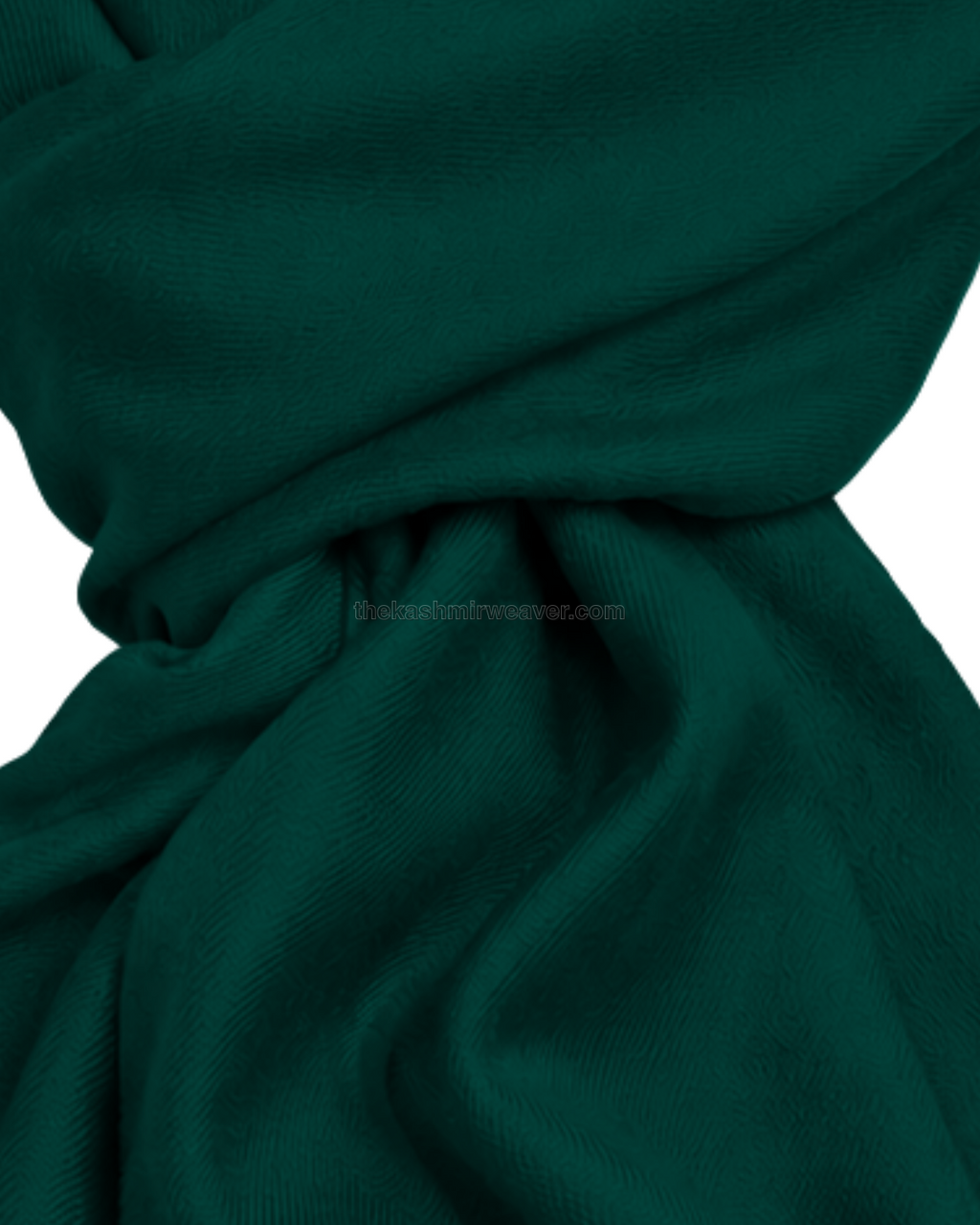 Teal-Dark Green Cashmere Pashmina Shawl — close-up texture zoom